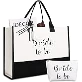 Lamyba Bride to Be Bag - Canvas Tote for Bride, Engagement, Bridal Shower, Bachelorette Party Gift