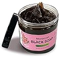 Zakia's Morocco Moroccan Black Soap (Beldi Olive Soap) Rose Petal Scent, 100% natural, Body Scrub, Pure & Natural, Purifying, Cleansing, exfoliating for Hammam Ritual- 16.0 Oz / 552gr, Value Size
