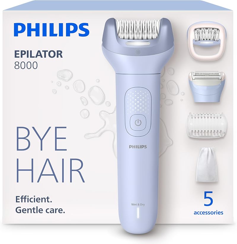 Philips Epilator Series 8000 BRE709/00 Cordless Wet & Dry 60 min