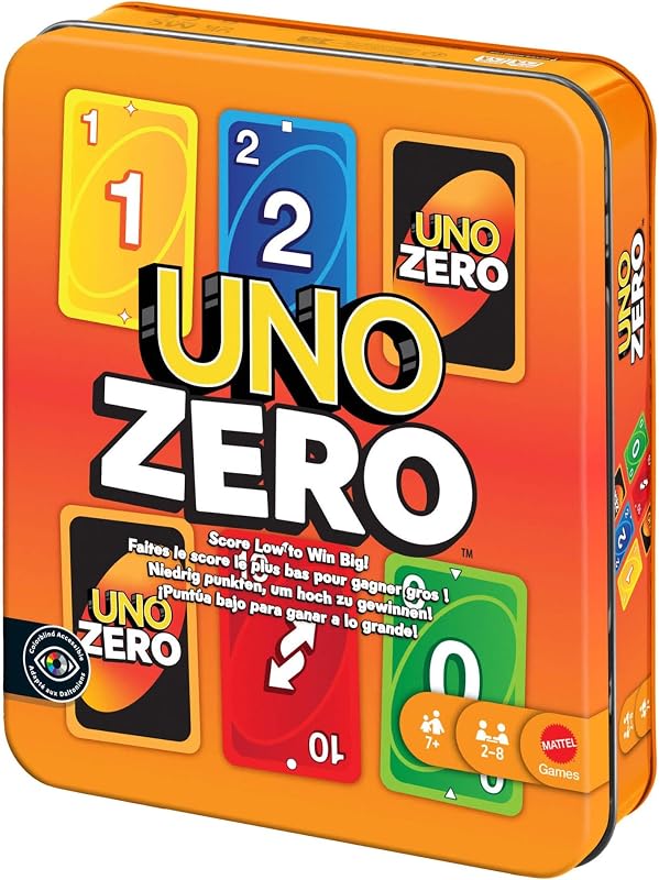 Cartas UNO Zero, 7+ años, 2-8 Jugadores
