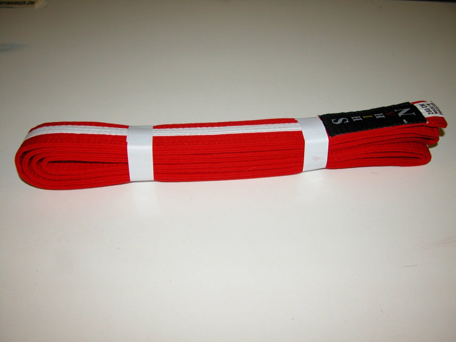 Karate, Belt 300cm (RED Belt 1 White Stripe , Kickboxing, Martial Arts