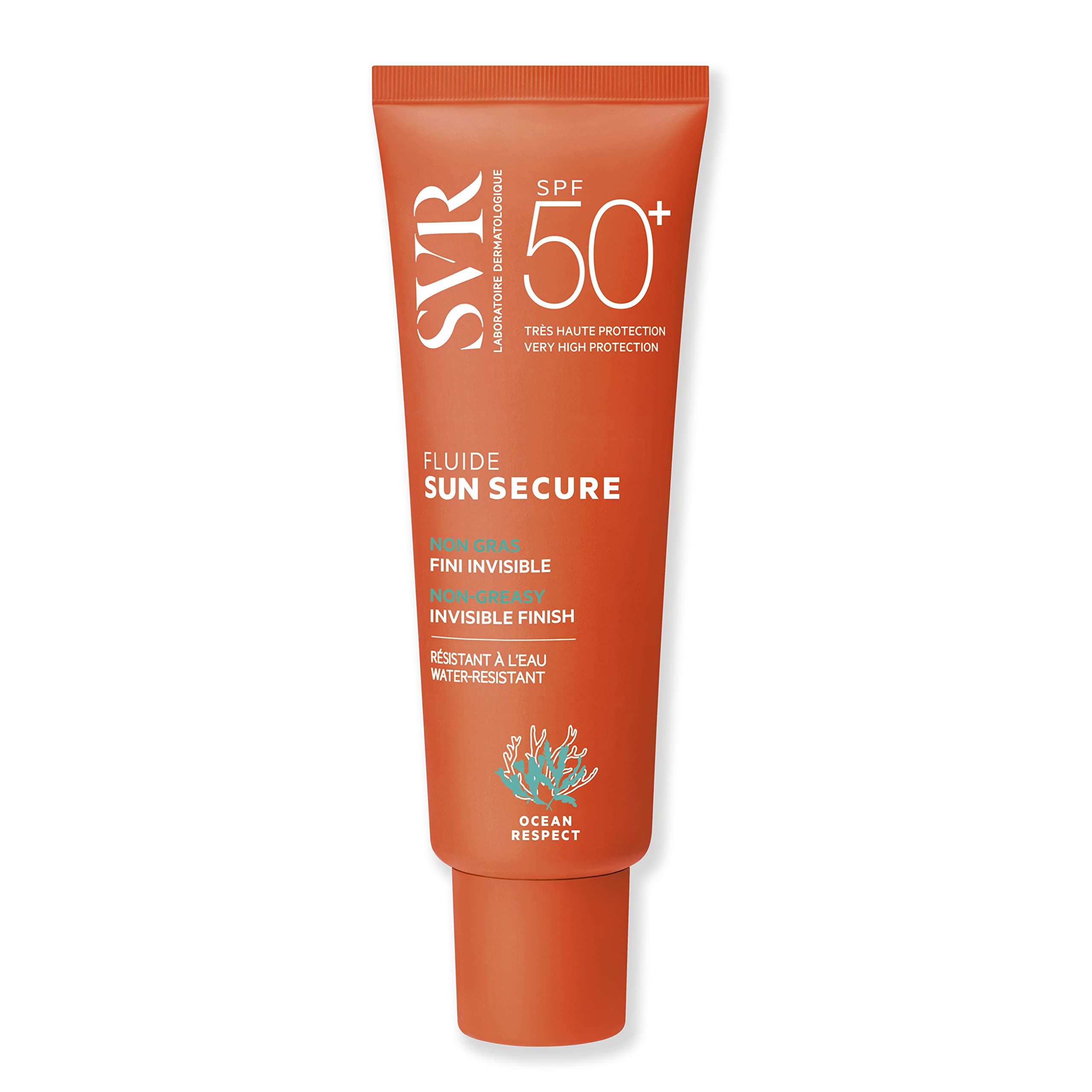 SVR SUN SECURE SPF 50+ - Hydrating Face Sunscreen with Very High UVA/UVB Factor 50 Protection, Non-Greasy, Reef-Safe, All Ages, 50ml (Fluid)