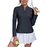 Little Donkey Andy Women's Golf Shirts Long Sleeve 1/4 Zip Athletic Lightweight Quick Dry Workout Hiking Athletic Shirts