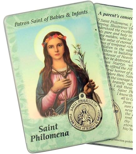 thumbnail image 2 of St. Philomena Laminated Holy Cards – Pack Of 25, Made In Italy 2 of 5