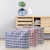 1ABOVE Jumbo Laundry Storage Bags 70x60x28cm 3 Pack with Handles Zip view 4