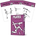 62 Pilates Exercise Cards, for Men/Women: Home, Gym or Studio: 50 Exercises, 12 Stretches 6 Training Exercises for Beginner to Advanced Waterproof