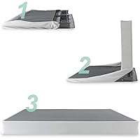 ZINUS No Assembly Metal Box Spring / 7.5 Inch White Mattress Foundation / Sturdy Metal Structure, Split King