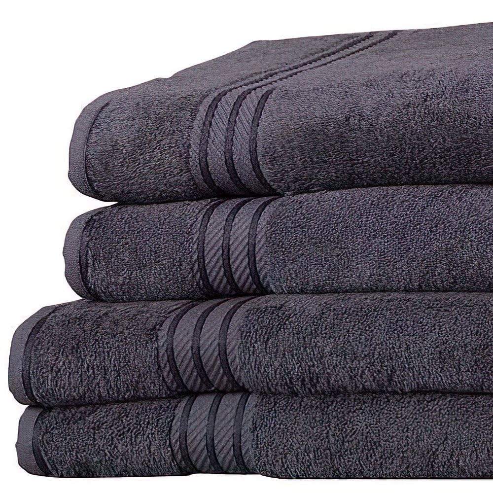 Linens Limited - Hand Towel for Bathroom and for Kitchen, Great as Face Towel, Guest Towel, and More, Egyptian Cotton, Soft and Luxurious, Super Absorbent, Machine Washable (Charcoal)