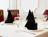 Utopia Kitchen 12 Pack Cotton Blend Cloth Napkins 50x50cm Black view 2