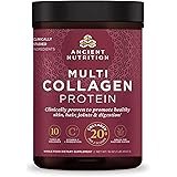 Ancient Nutrition, Multi Collagen Protein Powder with 10 Types of Collagen, Vitamin C & 2 Billion Colony-Forming Units (CFUs)