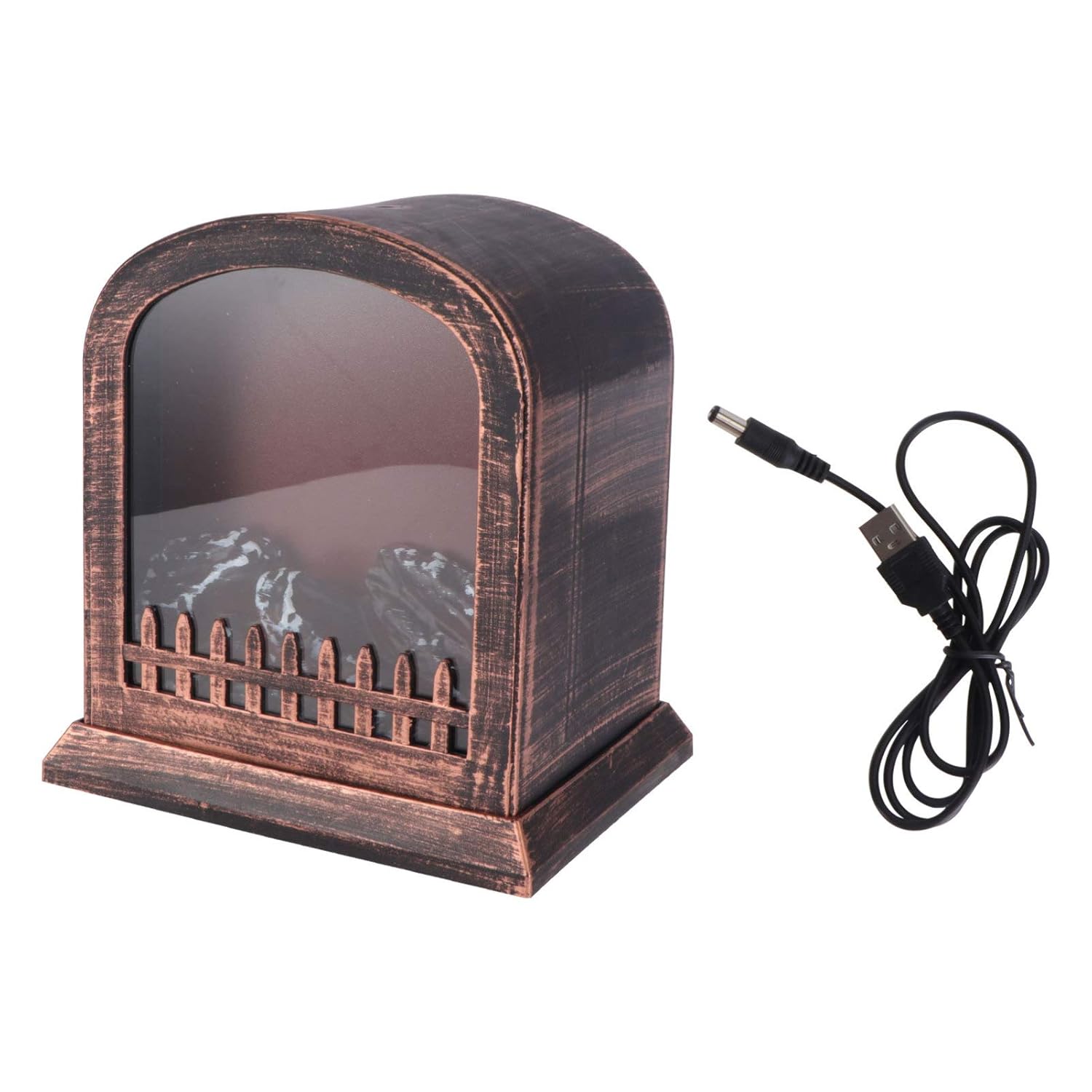 Buy UPKOCH Mini Fireplace Light Decorative Desktop Fireplace Lantern