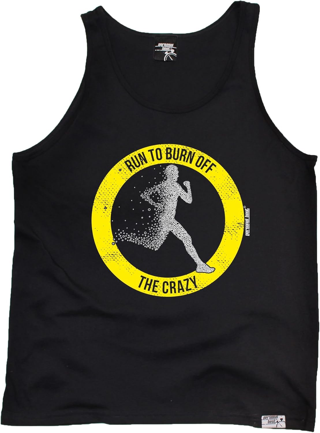 Unisex Running Training Run to Burn Off The Crazy Vest Top Casual Funny Jogging Tank Muscle