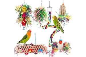 Bird Toys Bird Shredding Foraging Toys Parakeet Toy Chewing Hanging Toy Bird Shredded Paper Bird Cage Accessories Bird Rope P