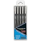 Prismacolor 14171 Premier Fine Line Illustration Markers, Assorted Fine Tips, Black, 5-Count
