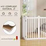 Yaheetech Wooden Dog Gate Indoor 4 Panels 202 cm L 91 cm H White view 8