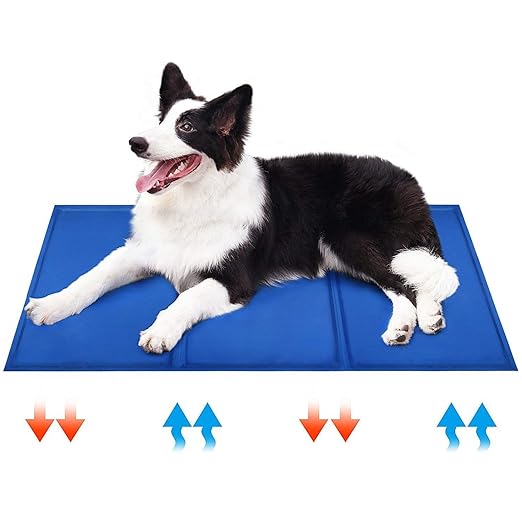 DQMEN Kühlmatte für Haustiere – Kühlgelmatte für Katzen und Hunde – Ideal, Damit es Haustieren Nicht zu heiß Wird – für Hunde