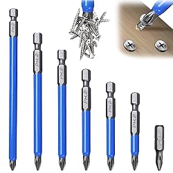 Piutouyar 7Pcs Magnetic Anti-Slip Drill Bit, PH2
