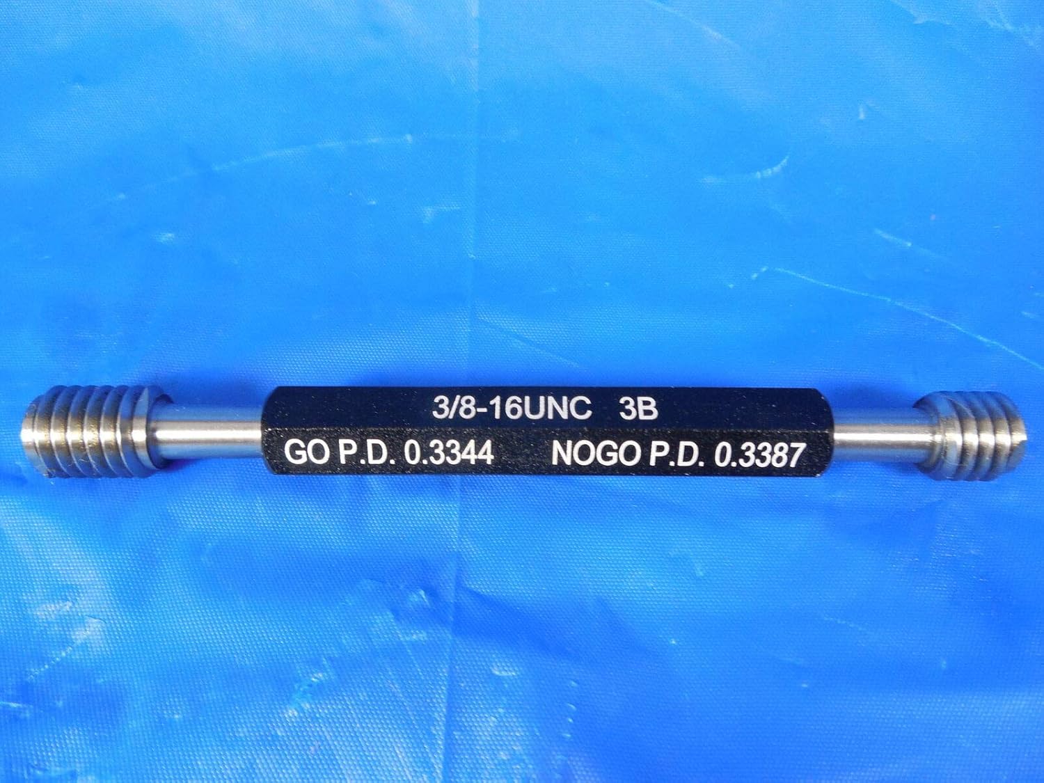 New 3/8 16 UNC 3B Thread Plug GAGE .375 GO NO GO P.D.S= .3344 & .3387 Tooling tillescenter