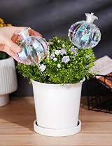NiHome Large Plant Watering Globes 2-Pack Iridescent Glass Cactus 140 ml view 2