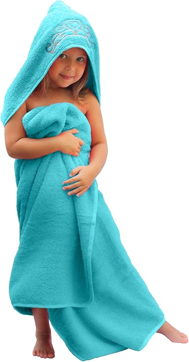 Amazon Com Princess Hooded Toddler Towels For Baby Up To 12 Yrs Premium Bath Kids Towels For Girls Super Soft 100 Cotton Kids Bath Towel Hooded Towels For Toddler Girls Ice Blue