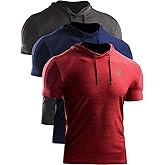 NELEUS Men's Dry Fit Performance Athletic Shirt with Hoods