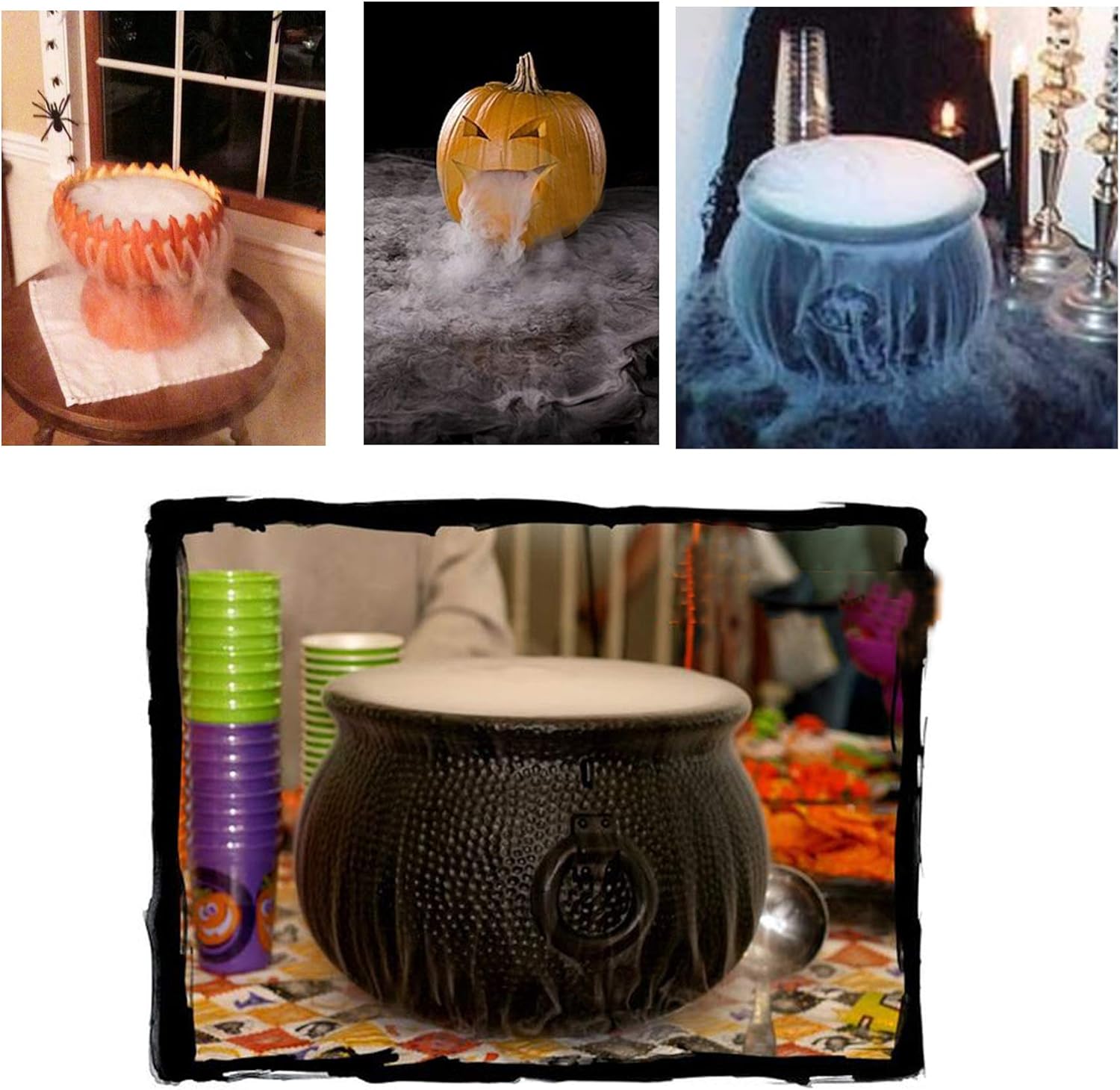 Ultrasonic Mist Maker Fogger, Halloween Mist Maker for Water Fountain Pond Fogger Halloween Party and Rockery Fishtank Vase Birdbath Deco: Home & Kitchen