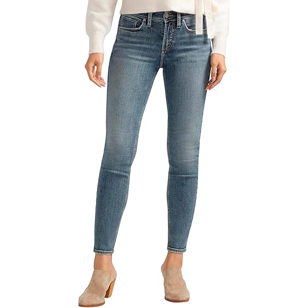 Pantalones Vaqueros Ajustados Hasta El Tobillo Para Mujer, Cintura Alta El Sticos Color Azul Oto O