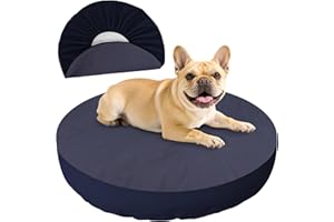 ALWZ-RDY Dog Bed Covers Replacement Washable for Round & Donut Dog Bed 100% Waterproof Dog Bed Sheets Soft & Noiseless Pet Bed Cover 36" x 36" x 10" Blue