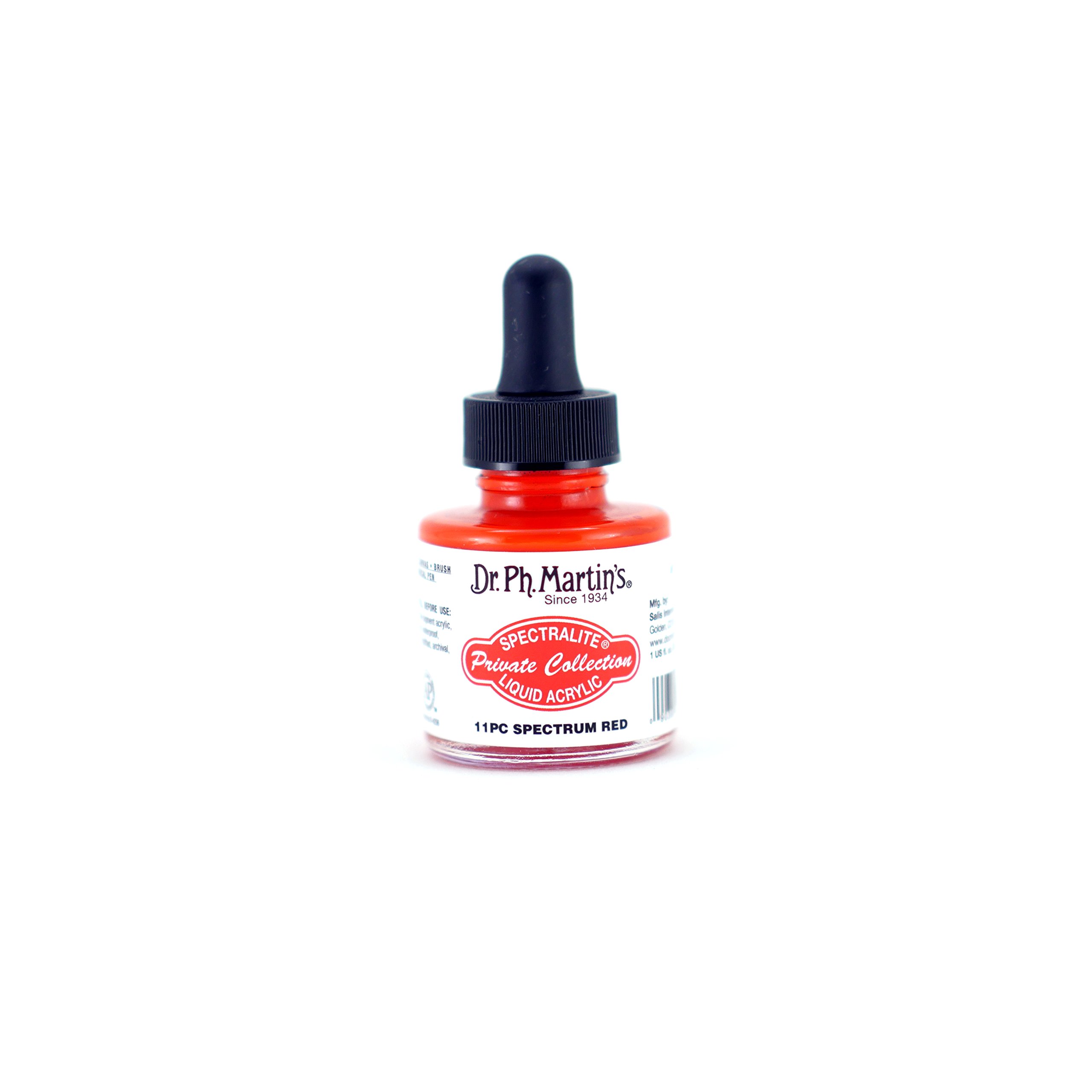 Dr. Ph. Martin's Liquid Ink, Spectrum Red, 1oz