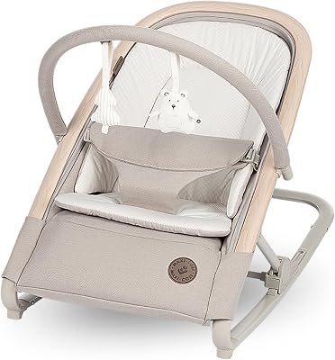Kori Transat Bébé 2-en-1, Arche à Jouets, 0-15kg, Classic Beige