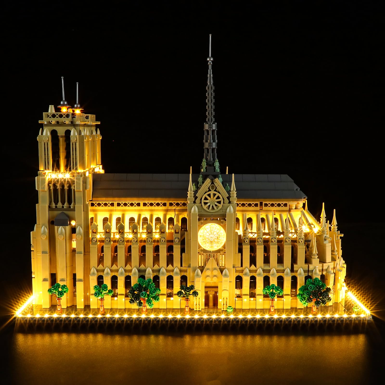 MENZAVA LED Light Set Compatible with LEGO 21061 Notre-Dame de Paris Architecture Building Blocks Model - Model Set NOT Included