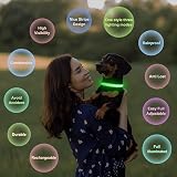 YFbrite 7 Flashing Modes USB Rechargeable Multi-Color Dog Collar Light Gray view 5