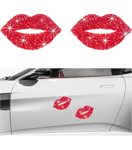 Amazon.com - KISS Mark Lips Vinyl Sticker Decals (Pack of 2) for