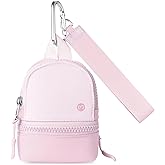 Babysun Mini Backpack Keychain Wristlet Pouch Small Change Coin Purse Cute Zipper Wallet With 3 RFID Card Slots For Women/Men Airpods Cosmetics