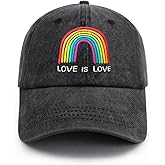 Embroidered LGBT Hat Rainbow Pride Hat for Men Women, Funny Adjustable Gay Hat LGBT Baseball Cap Dad Hat Pride Accessories