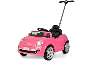 Best Ride On Cars Fiat 500 Push Car, Pink, Large