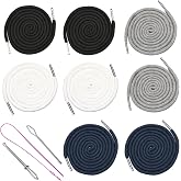 8 Pieces Drawstring Cords Replacement Drawstrings with Easy Threaders for Sweatpants Shorts Pants Jackets Coats (8 Pieces)