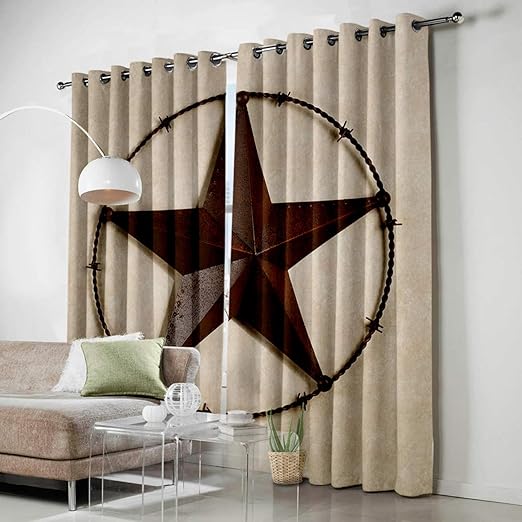 Amazon Com Homecreator Window Blackout Curtains Texas Lone Star