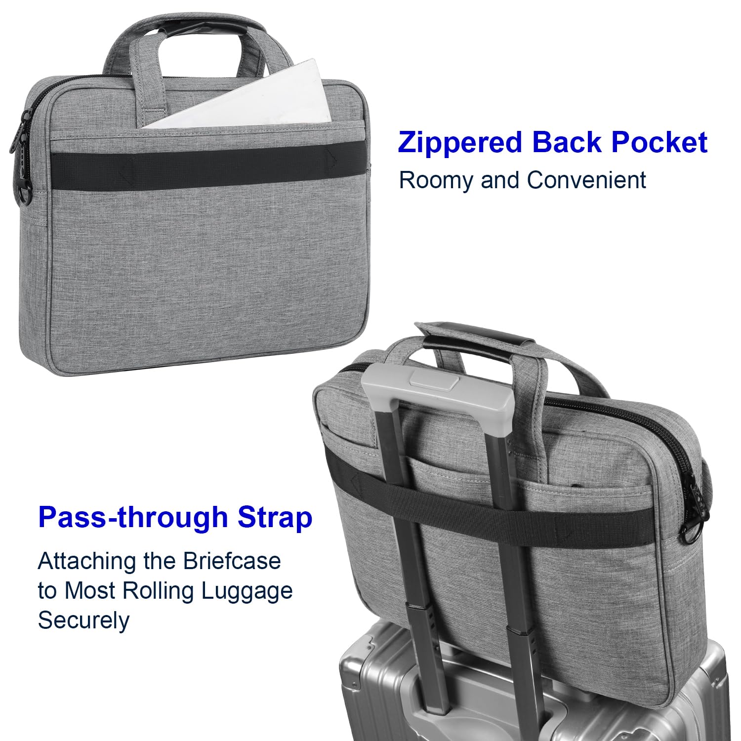 Taygeer Laptop Bag for Men, Water Resistant Crossbody Messenger Shoulder Bag for Business, Professional Premium Office Briefcase, Portable 15.6 Inch Carry On Laptop Case for Notebook/Computer, Grey