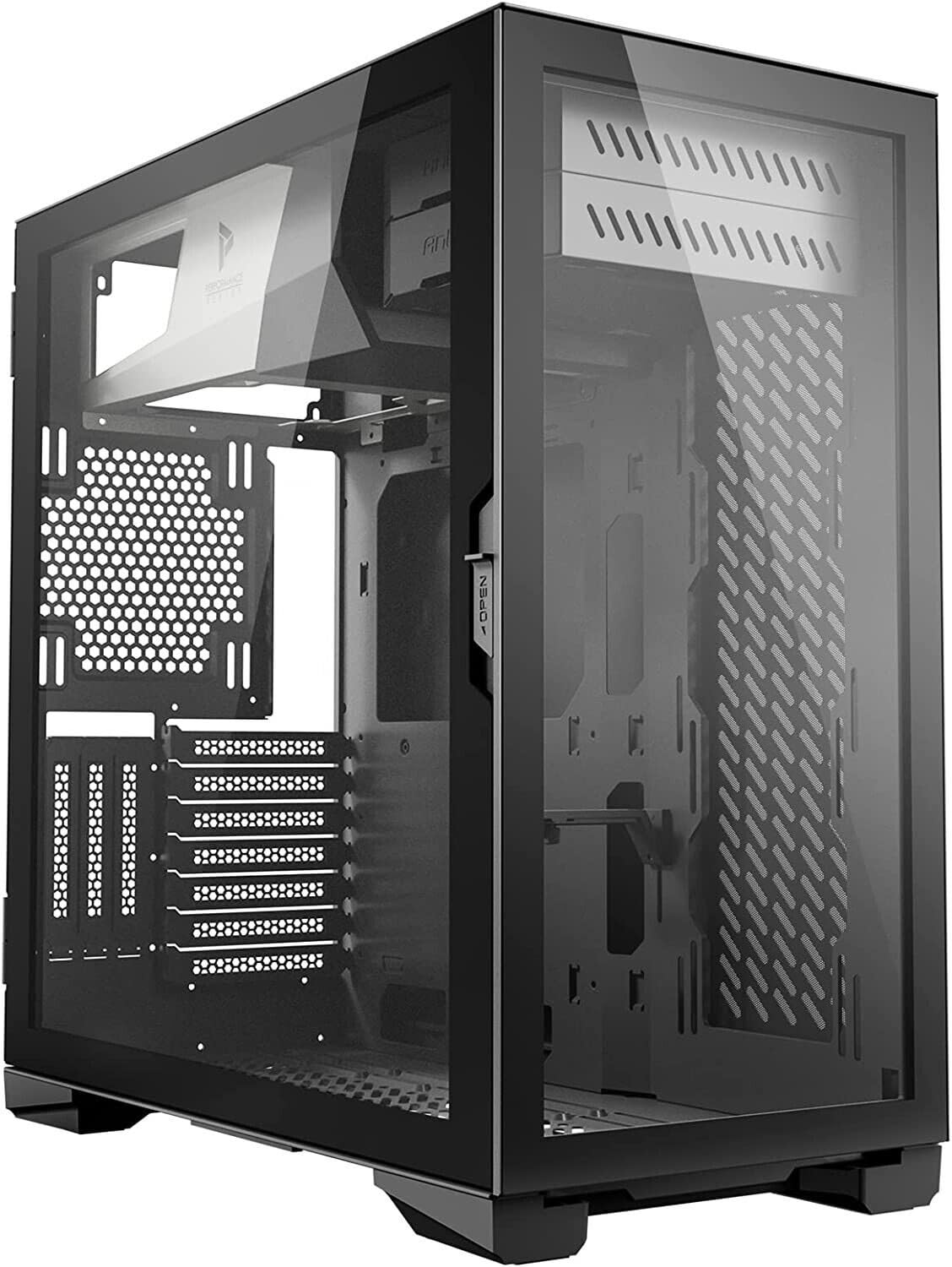 Antec Performance Series P120 Crystal E-ATX Mid-Tower Case, Tempered Glass Front & Side Panels White Led USB3.0 X 2, Aluminum Vga Holder Included - PC