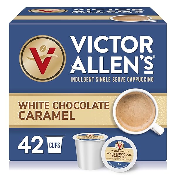 VICTOR ALLEN’S COFFEE WHITE CHOCOLATE CARAMEL FLAVORED CAPPUCCINO,...