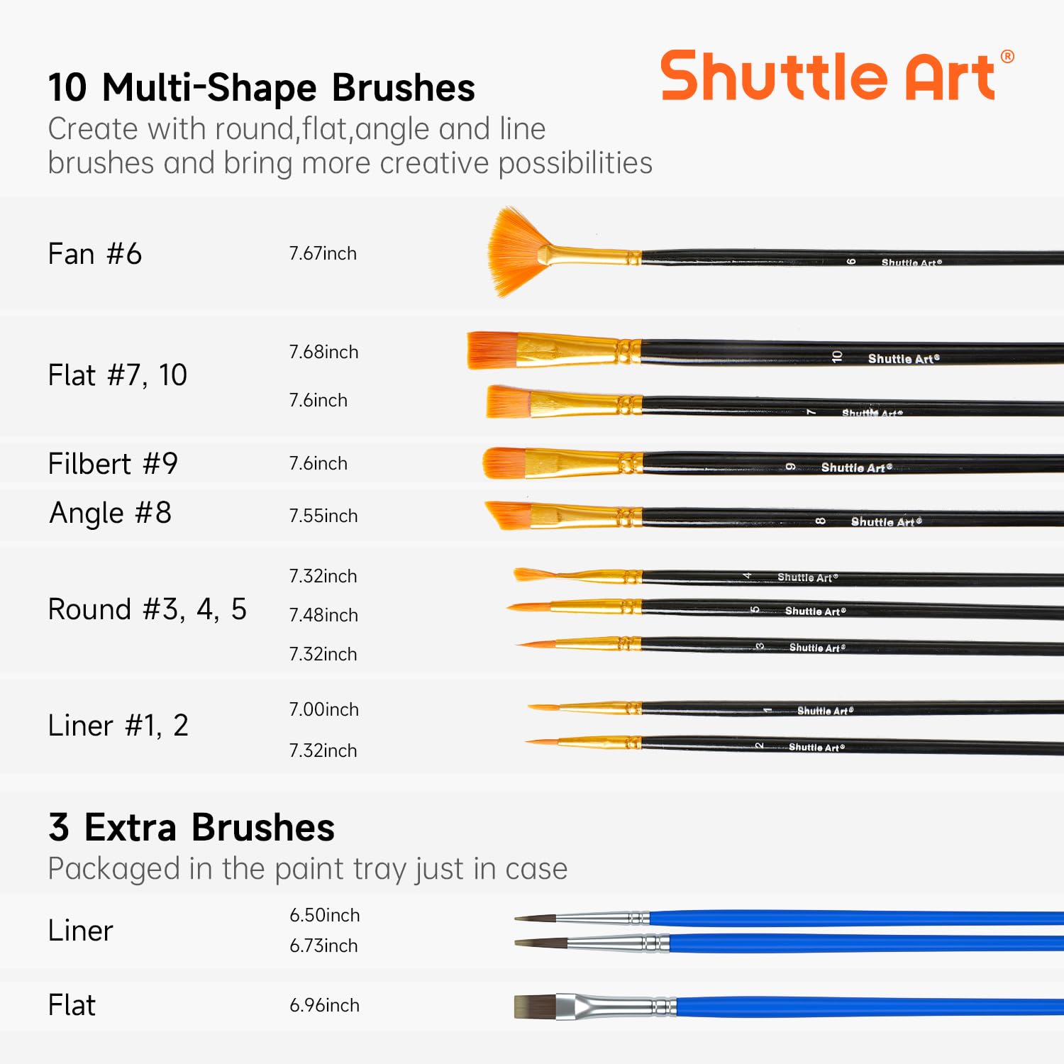 Shuttle Art 58 Pack Watercolor Paint Set, 48 Colors Watercolor Pan with 10 Paint Brushes for Beginners, Artists, Kids & Adults to Water Color Paint, Bullet Journal, Calligraphy Practice