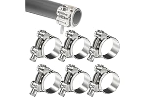 zDwfDc 6PCS 23-25mm T-Bolt Hose Clamps Stainless Steel Heavy Duty Hose Clamp DD038-23-25