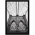 Americanflat 20x30 Poster Frame with Polished Plexiglass - Black Picture Frame - Wide Photo Frames Made of Engineered Wood for Vertical or Horizontal Wall Display - Epic Collection - Black