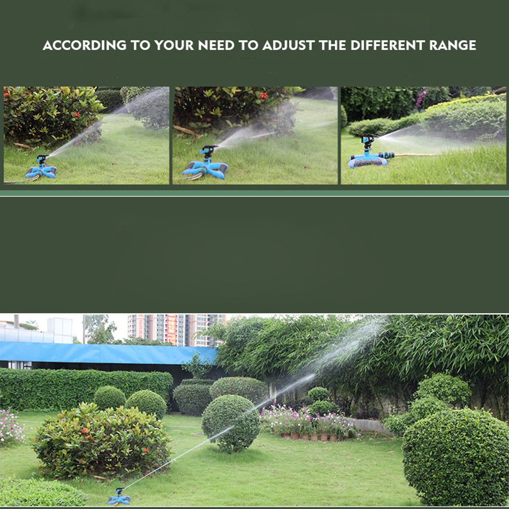 Aspersores Riego Homeyoo Aspersor De Riego Rociador De Cesped Rociador De Jardin Rociador Rotacion 360 Aspersores Para Jardin Estandar Europeo Para Cesped Patio Jardin Distancia De Pulverizacion El Riego Azul Jardin