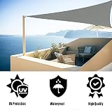 Sowoxdme Triangle Sun Sail Shade 3m x 3m x 4m Waterproof Grey Garden Canopy view 2