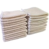 PPHAO - Soft Weave Washcloth for Face - Face Washcloths - Exfoliating Washcloths for Dead Skin - Washcloth Scrubber for Body - Towel - Double Sided Design - 12 Pack