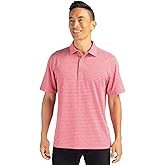Cutter & Buck Mens Cutter & Buck Forge Eco Heather Stripe Stretch Recycled Mens Polo
