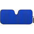 Motor Trend Front Windshield Sun Shade - Jumbo Accordion Folding Auto Sunshade for Car Truck SUV - Blocks UV Rays Sun Visor Protector - Keeps Your Vehicle Cool - 66 x 27 Inch