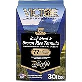 VICTOR Super Premium Dog Food – Select Beef Meal & Brown Rice Formula for Immune and Gut Health – Gluten-Free Beef Meal Dry Dog Food for All Normally Active Dogs of All Life Stages, 30 lbs